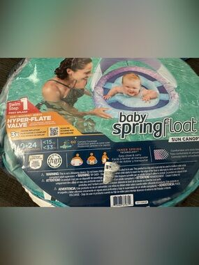Baby Spring Float Sun Canopy - Teal, Purple, White